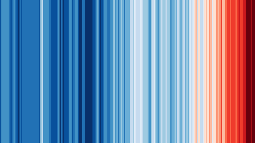 warming stripes: zeigen globale Erderhitzung